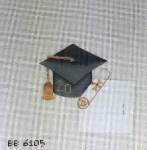 Burnett & Bradley BB6105 Graduation Cap - Black w/ Yellow