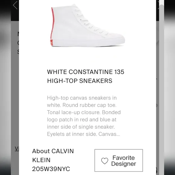 Calvin Klein Constantine 135 High-Top Sneakers