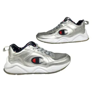 Champion Shoes Youth 5 Womens 6.5 Silver 93 Eighteen Metallic MCMXIX Sneakers
