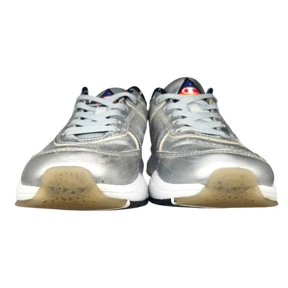 Champion Shoes Youth 5 Womens 6.5 Silver 93 Eighteen Metallic MCMXIX Sneakers