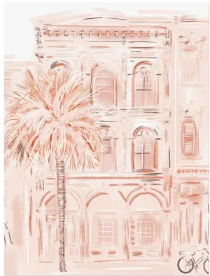 CHARLESTON IN PEACH - CANVAS 30x40 PRINT