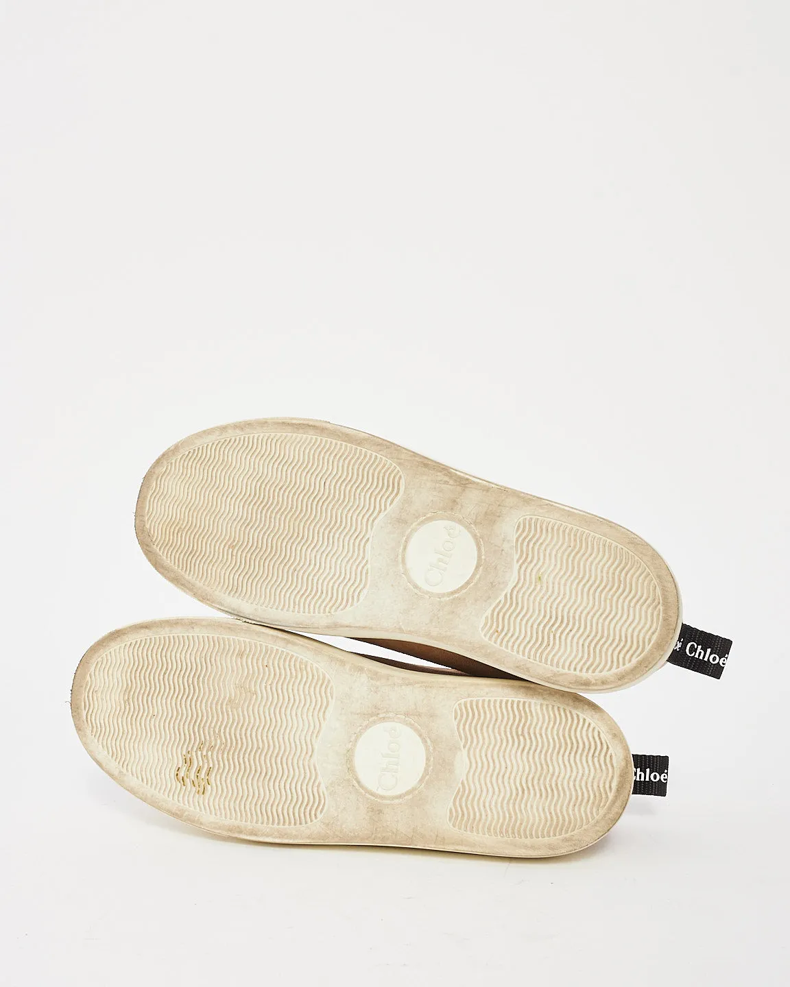 Chloé Light Pink Suede Lauren Sneakers - 39