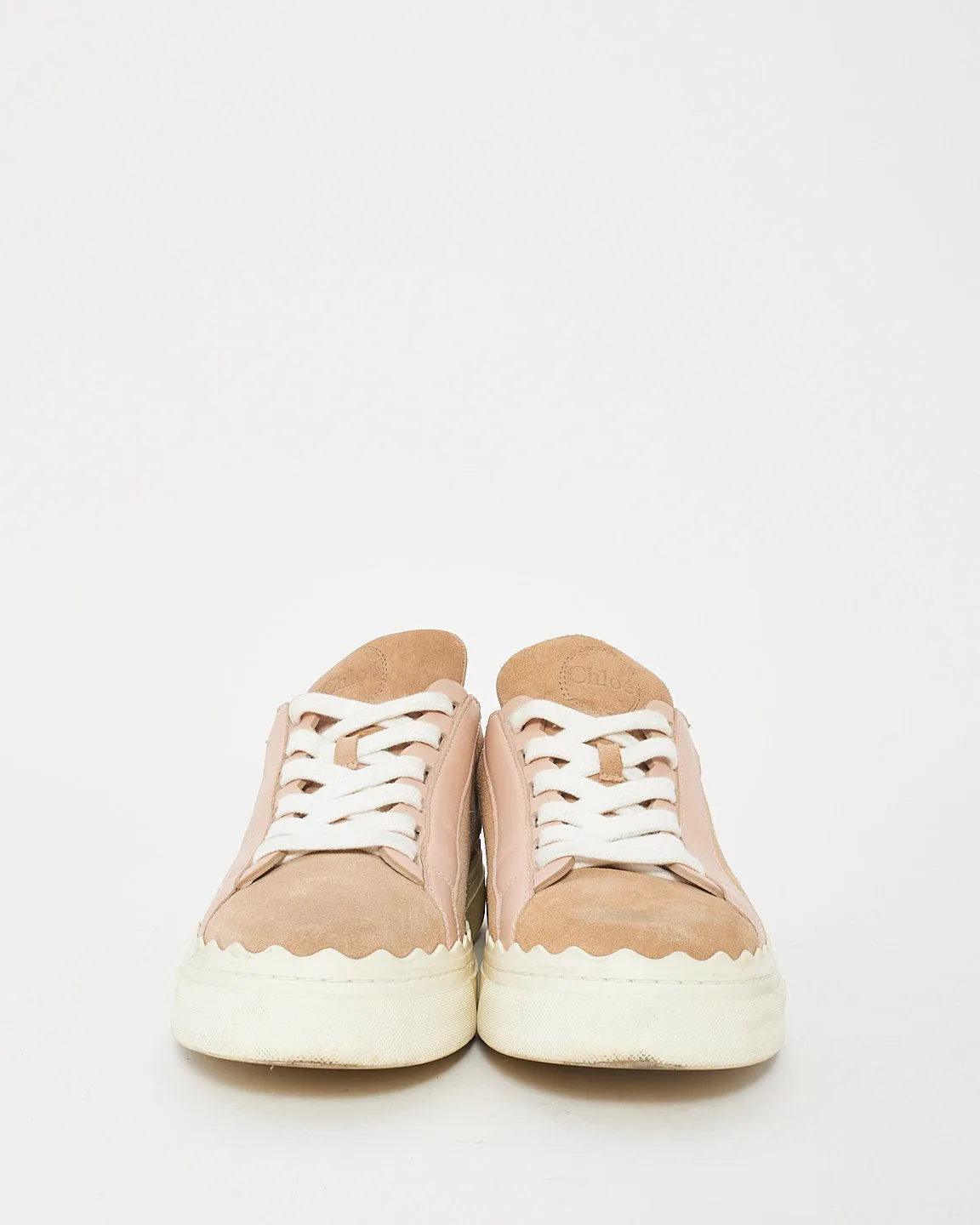 Chloé Light Pink Suede Lauren Sneakers - 39