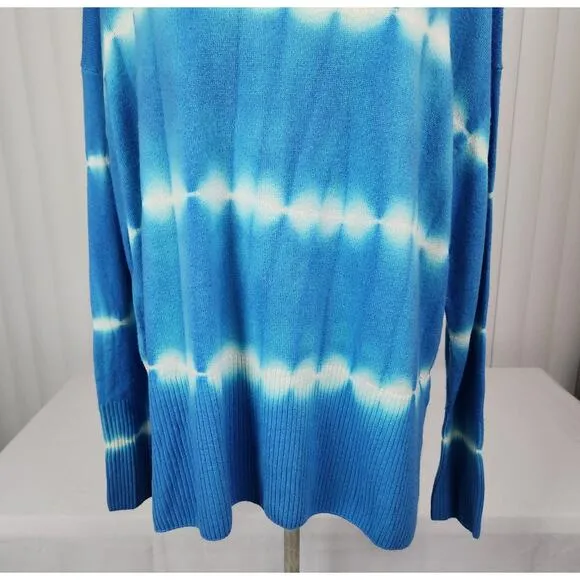 Cinq a Sept Turtleneck Sweater Wool Cashmere Azure Blue Women's Size Medium New