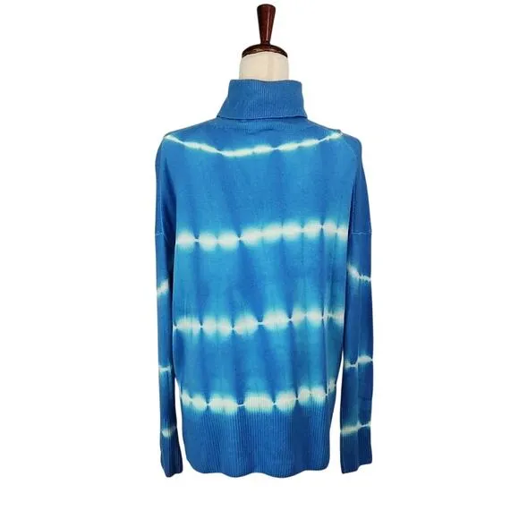 Cinq a Sept Turtleneck Sweater Wool Cashmere Azure Blue Women's Size Medium New