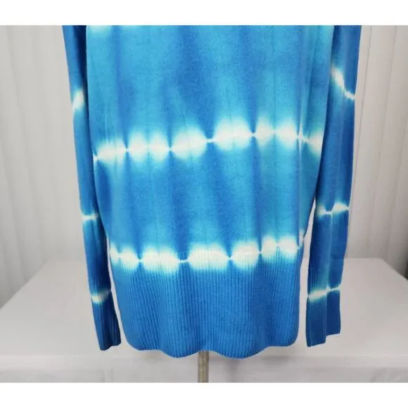 Cinq a Sept Turtleneck Sweater Wool Cashmere Azure Blue Women's Size Medium New