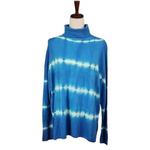 Cinq a Sept Turtleneck Sweater Wool Cashmere Azure Blue Women's Size Medium New