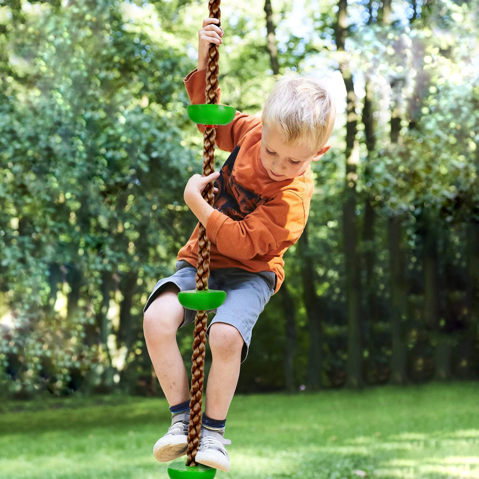 Climbing Rope Knotted Tree Swing Ladder- by