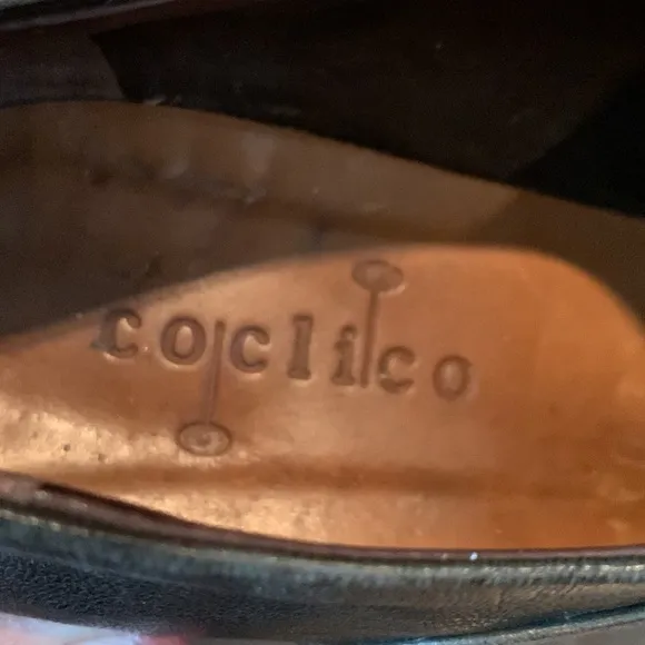 Coclico sz 36.5 mary jane style dark green leather heels
