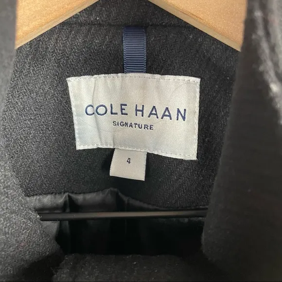 Cole Haan Wool Blend Zip Front Jacket Size 4