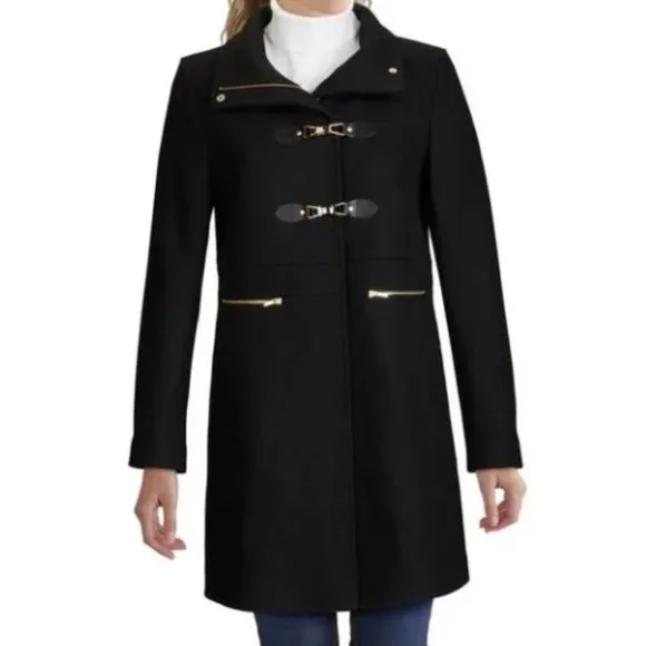 Cole Haan Wool Blend Zip Front Jacket Size 4