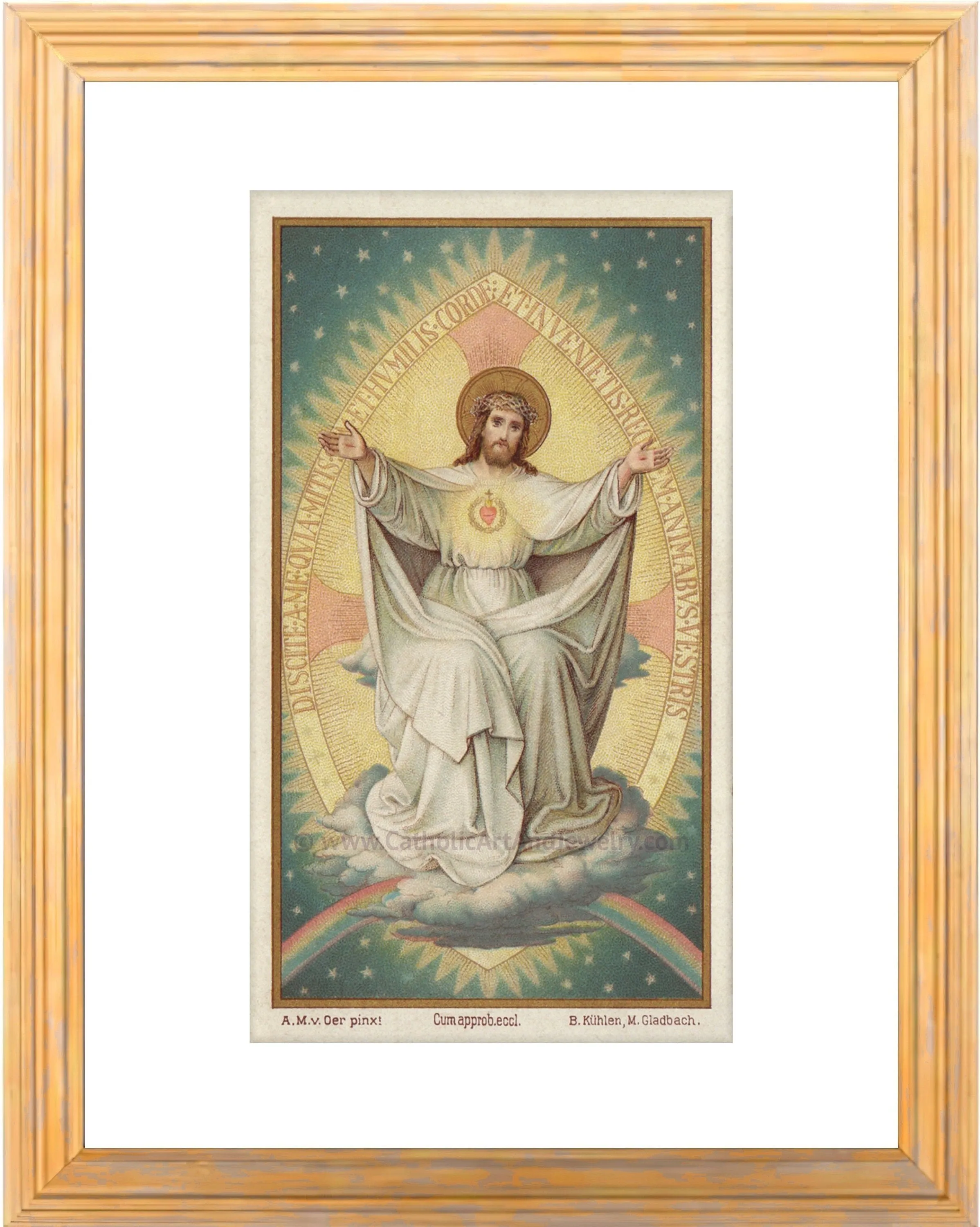 Come Unto Me – Jesus – based on a Vintage Holy Card – Christian Gift/Easter Gift – Christian Art Print – Archival Quality