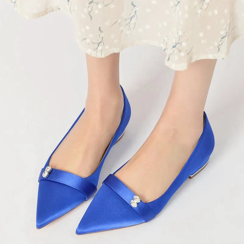 Crystal Cocktail Pointed Toe Flats