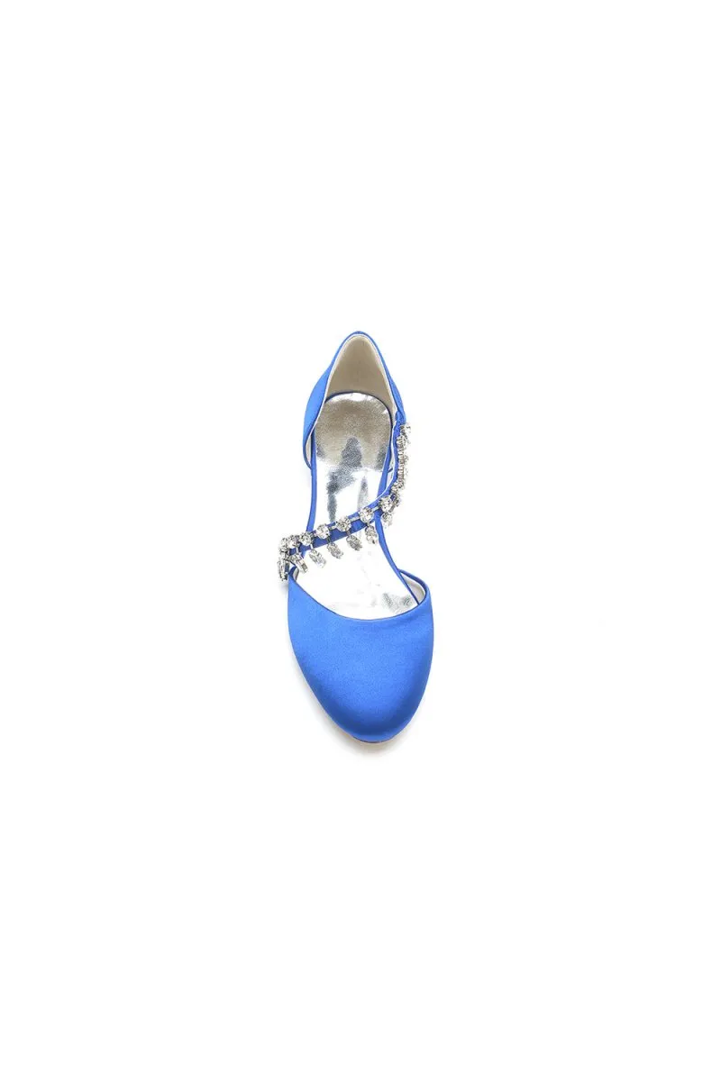 Crystal Strap Round Toe Flats