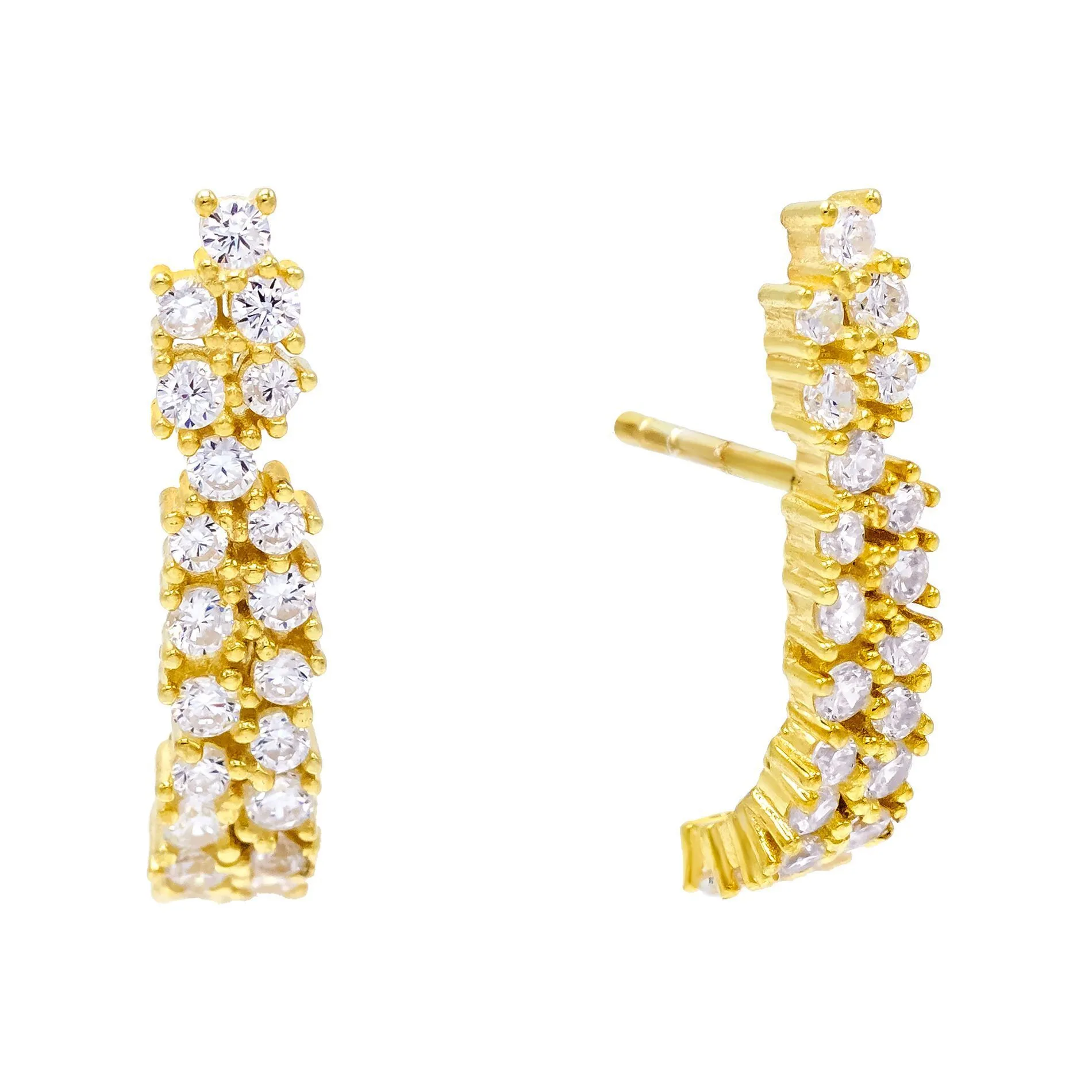 CZ Hook Stud Earring