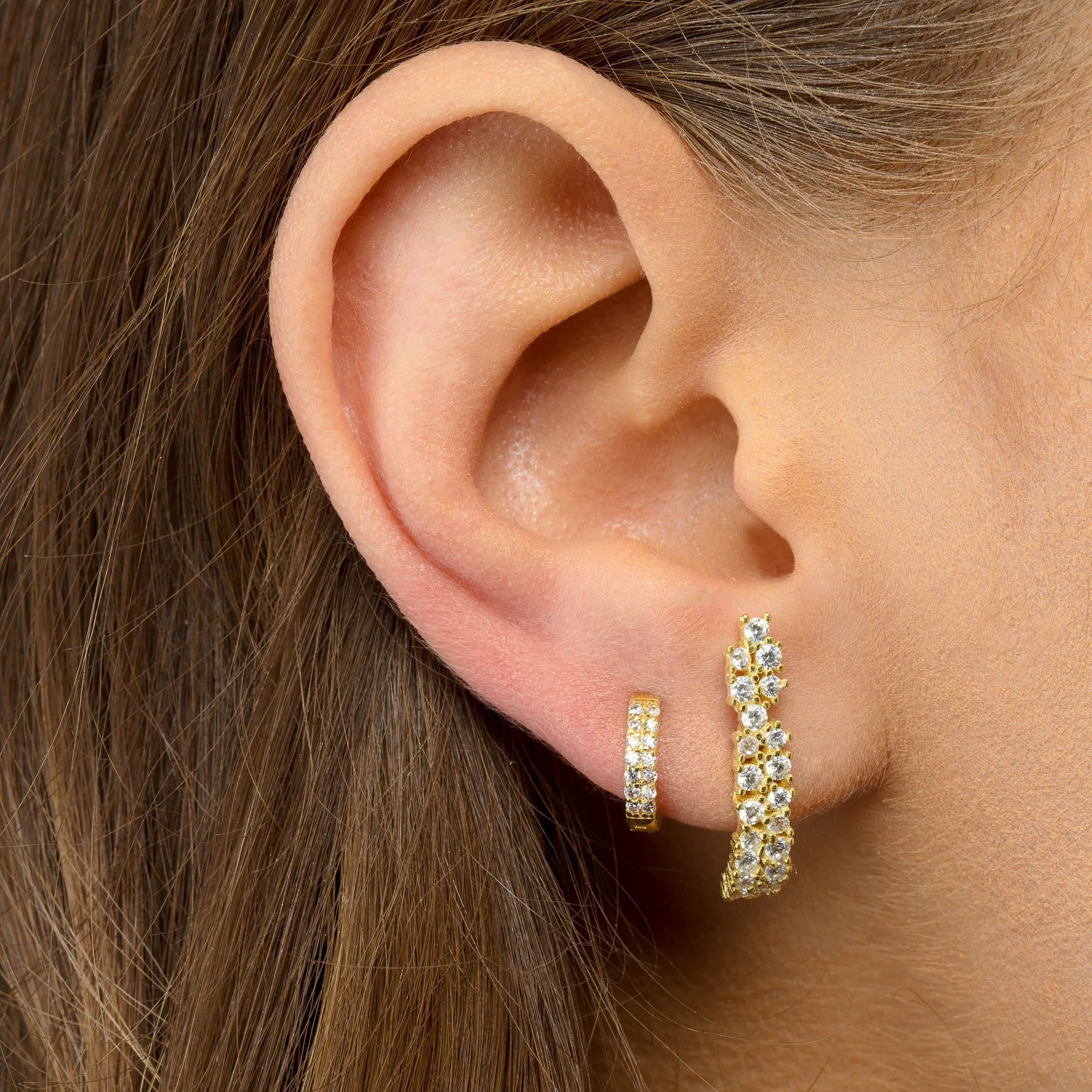CZ Hook Stud Earring