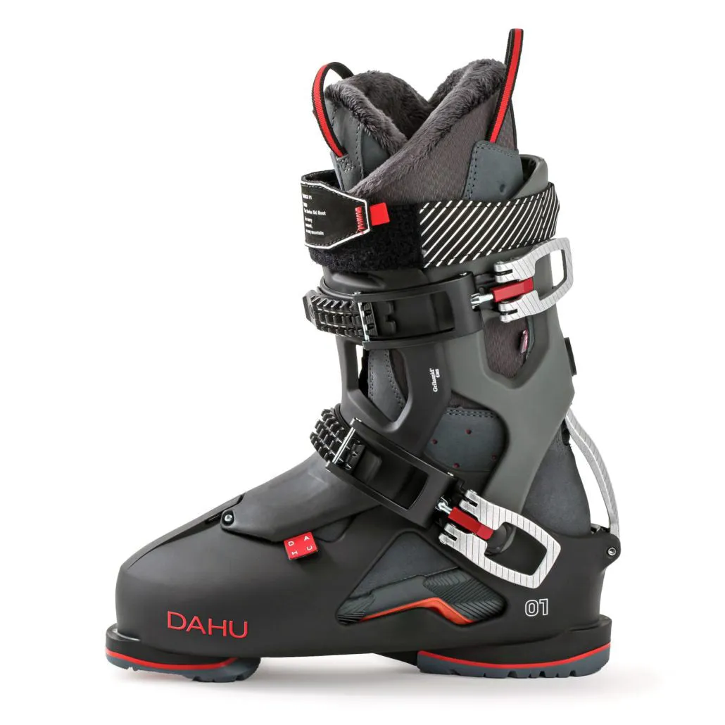 DAHU Ecorce 01 ski boots - Mens - Basalt Black Dark Grey Red