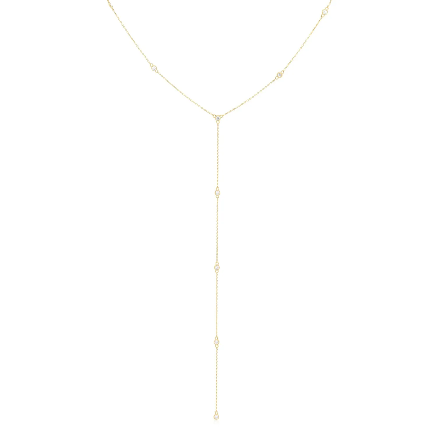Diamond Station Lariat Necklace