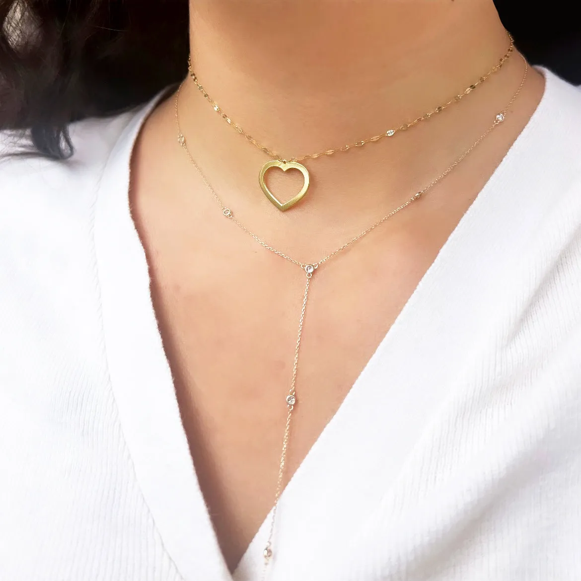 Diamond Station Lariat Necklace
