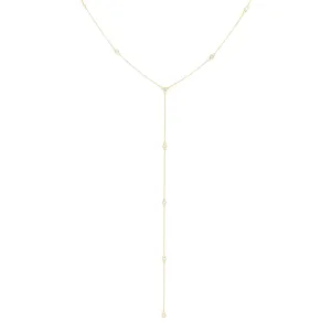 Diamond Station Lariat Necklace