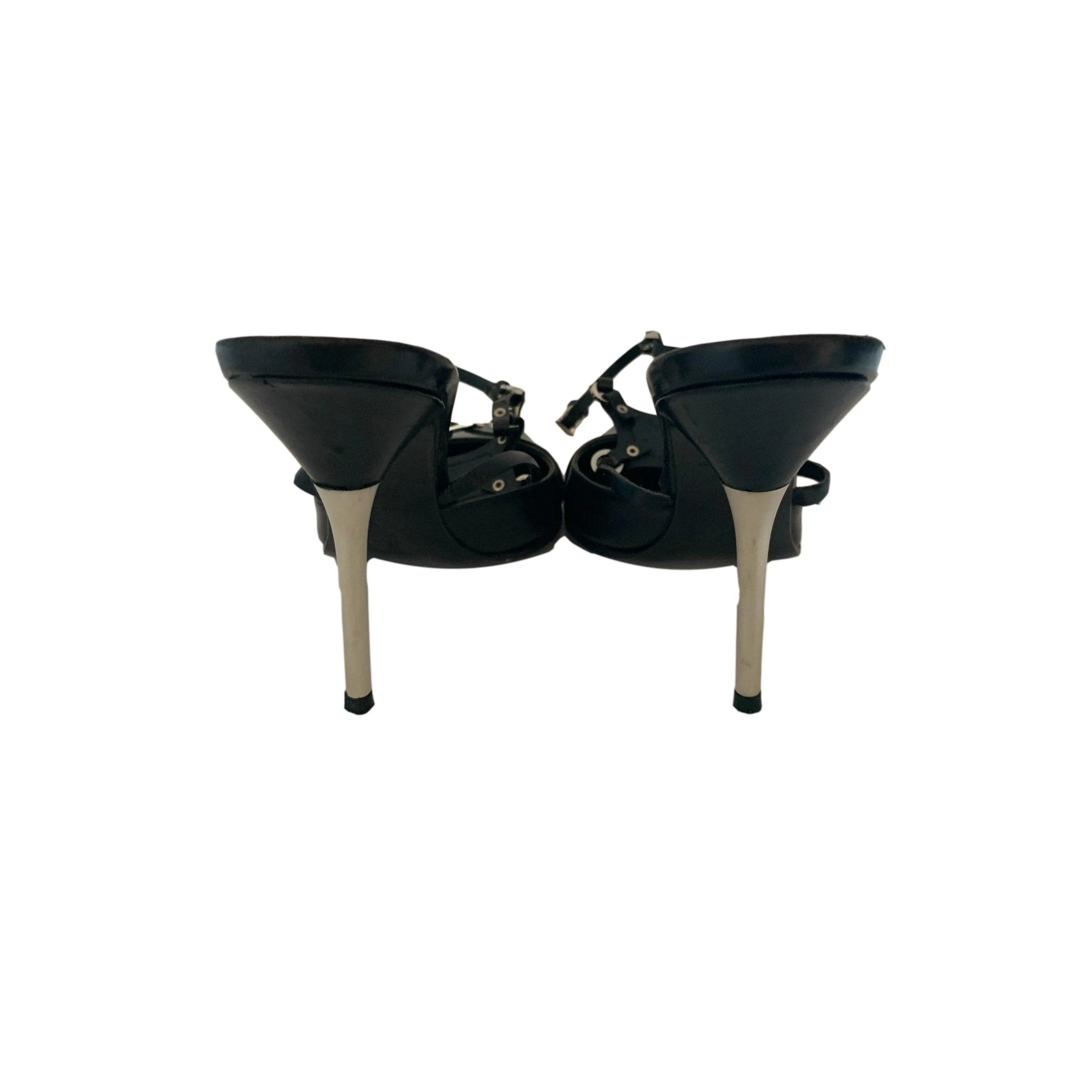 Dior Black Bondage Heels