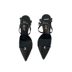 Dior Black Bondage Heels
