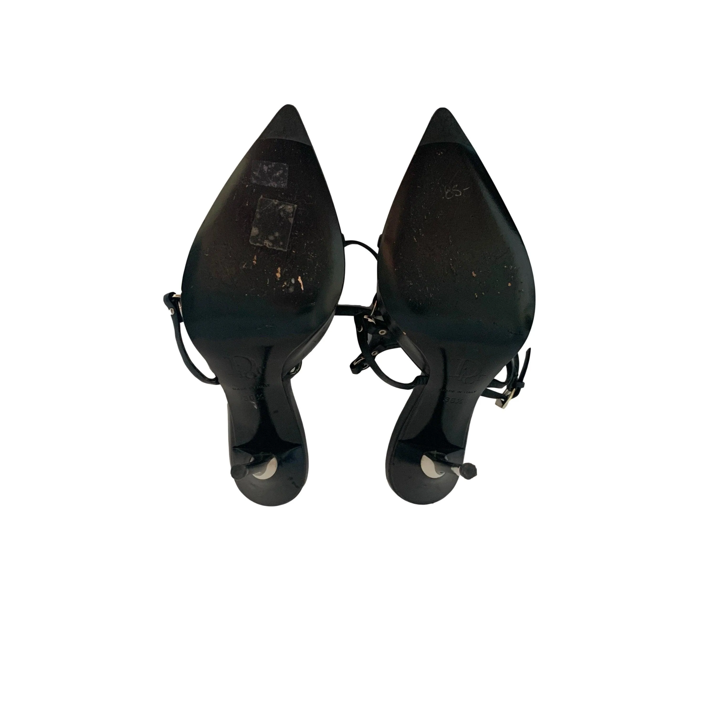Dior Black Bondage Heels
