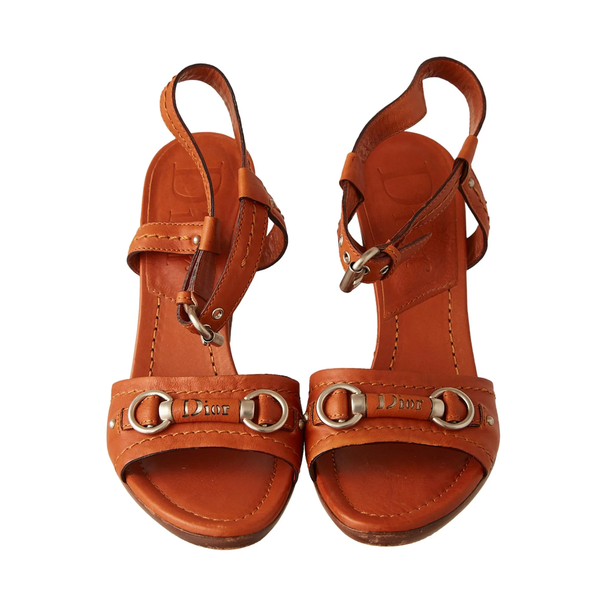 Dior Brown Logo Heels