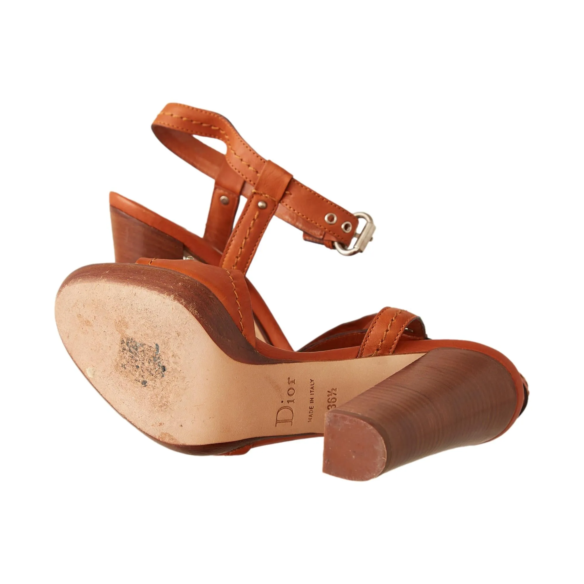 Dior Brown Logo Heels