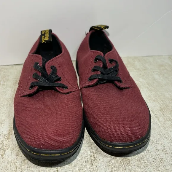 Dr. Martens &quot;Korey&quot; Burgundy Canvas Air Wair Sneakers (Childs Size 1)