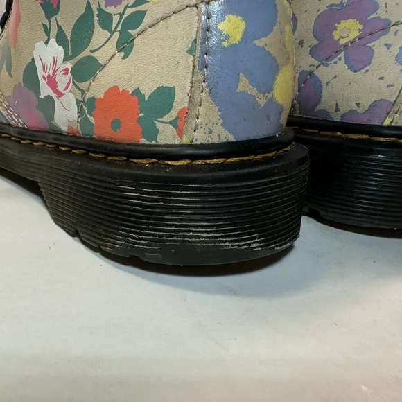 Dr Martens Youth 1460 Floral Mash Up Leather Lace Up Boots Sz 13 US