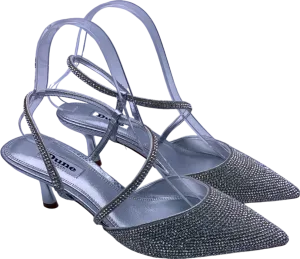 Dune Silver Competizione Pointed Heels EU 38 UK 5