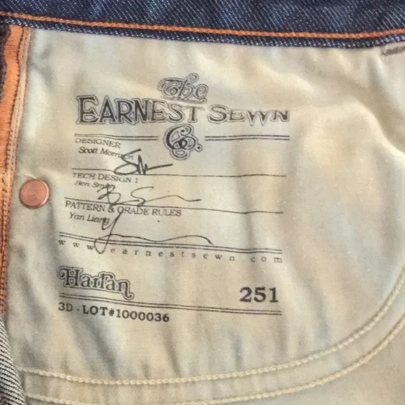 EARNEST SEWN JEANS Price Reduced