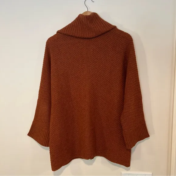 Eileen Fisher Yak &amp; Wool Ribbed Cowl Neck Sweater Size XS