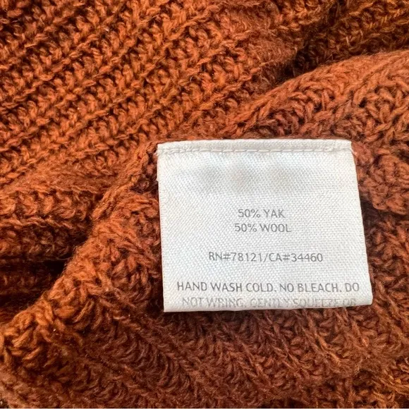 Eileen Fisher Yak &amp; Wool Ribbed Cowl Neck Sweater Size XS