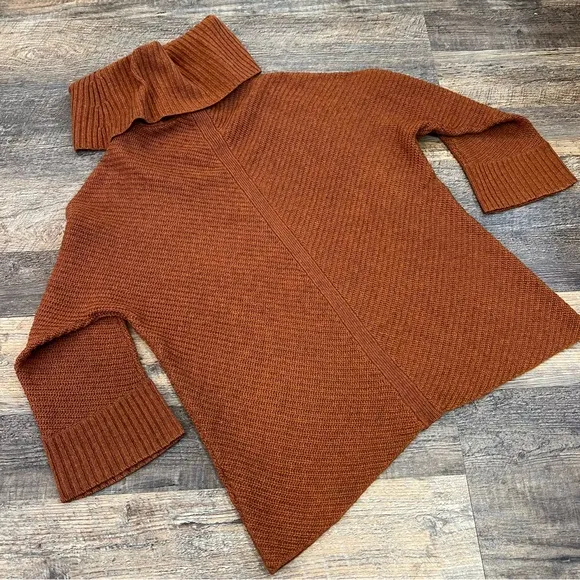 Eileen Fisher Yak &amp; Wool Ribbed Cowl Neck Sweater Size XS