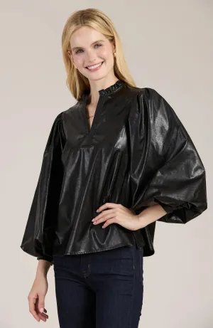 Ellery Pleather Top (Black)