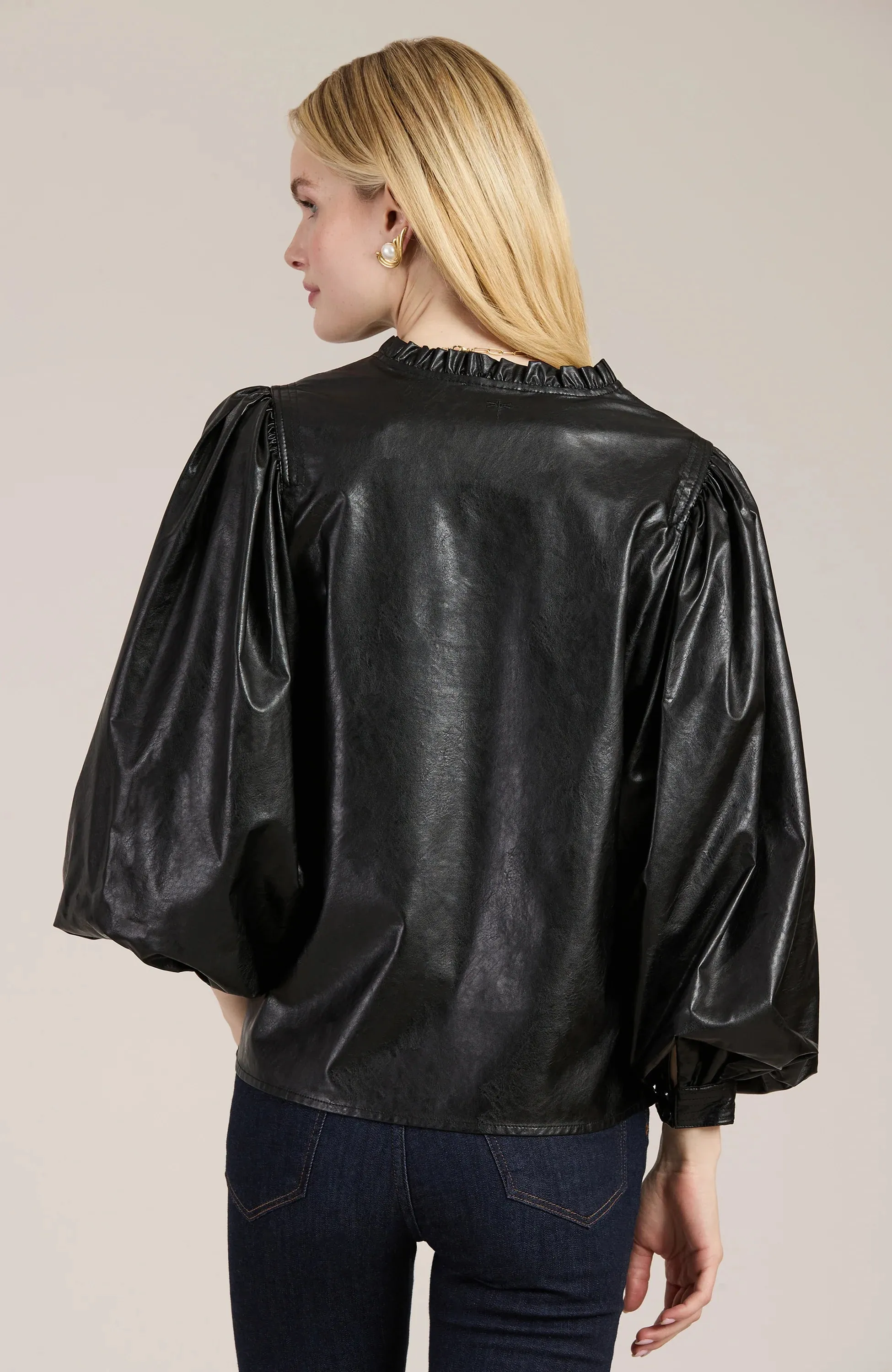 Ellery Pleather Top (Black)