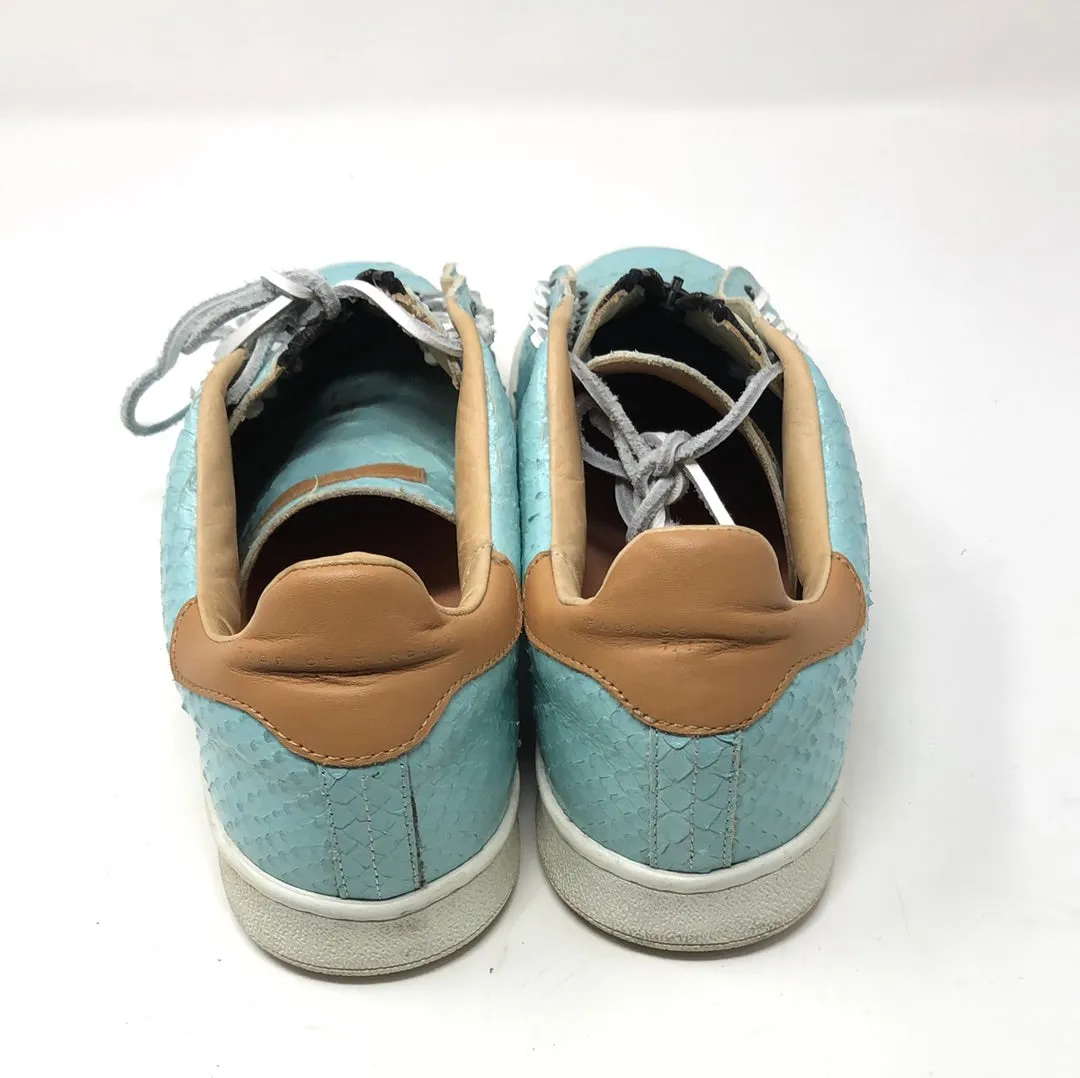 FADRICE TARDIEU Light Blue PYTHON Zip Top Sneaker