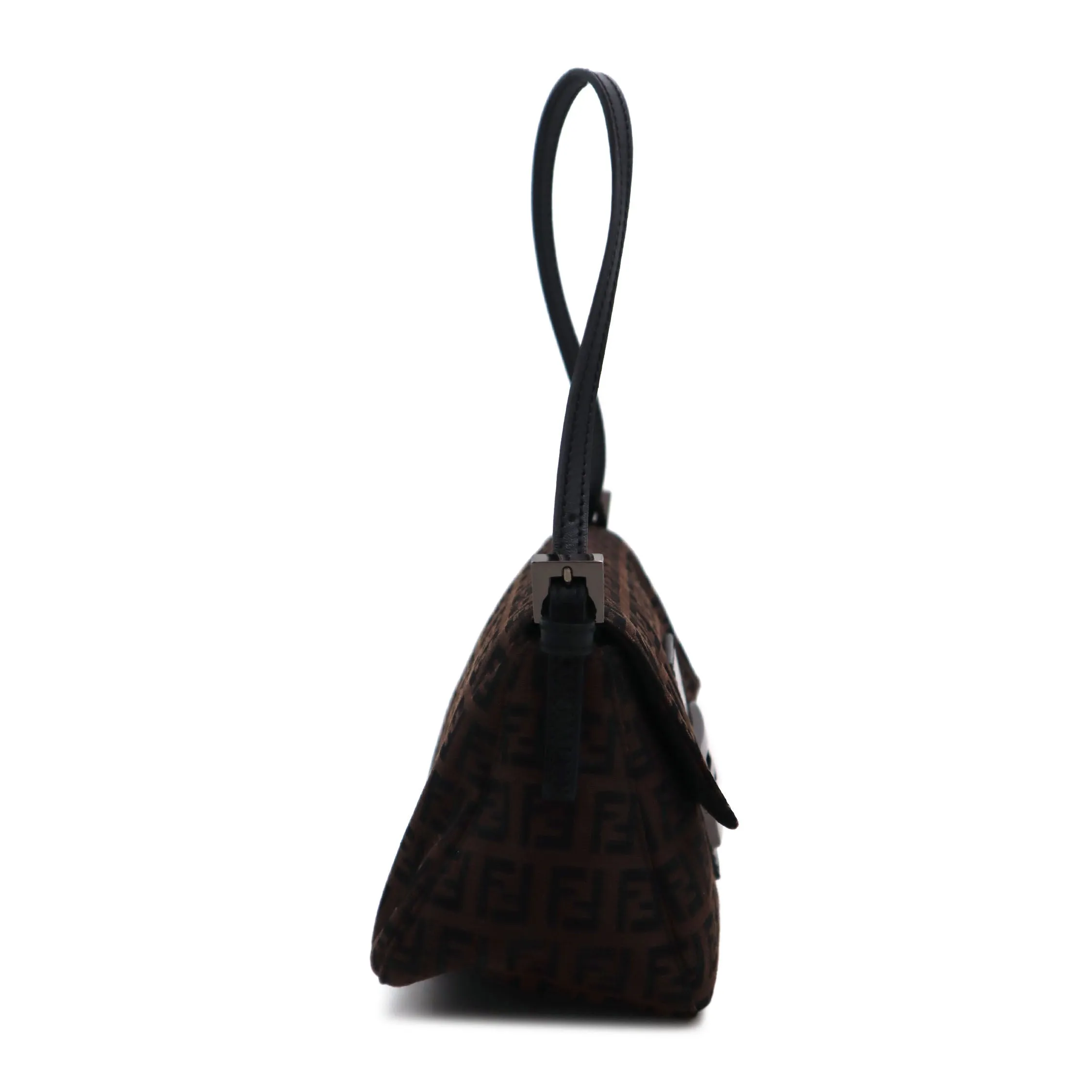 Fendi Zucchino Canvas Mini Mamma Baguette Shoulder Bag