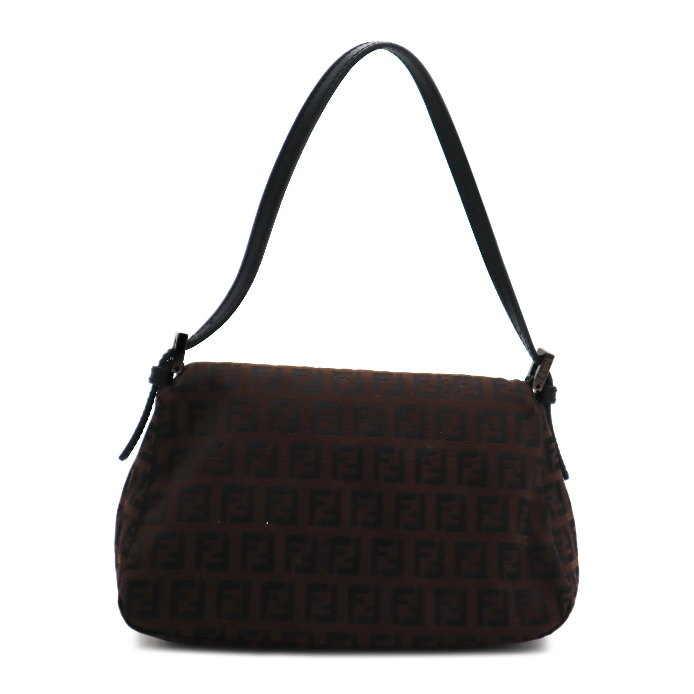 Fendi Zucchino Canvas Mini Mamma Baguette Shoulder Bag
