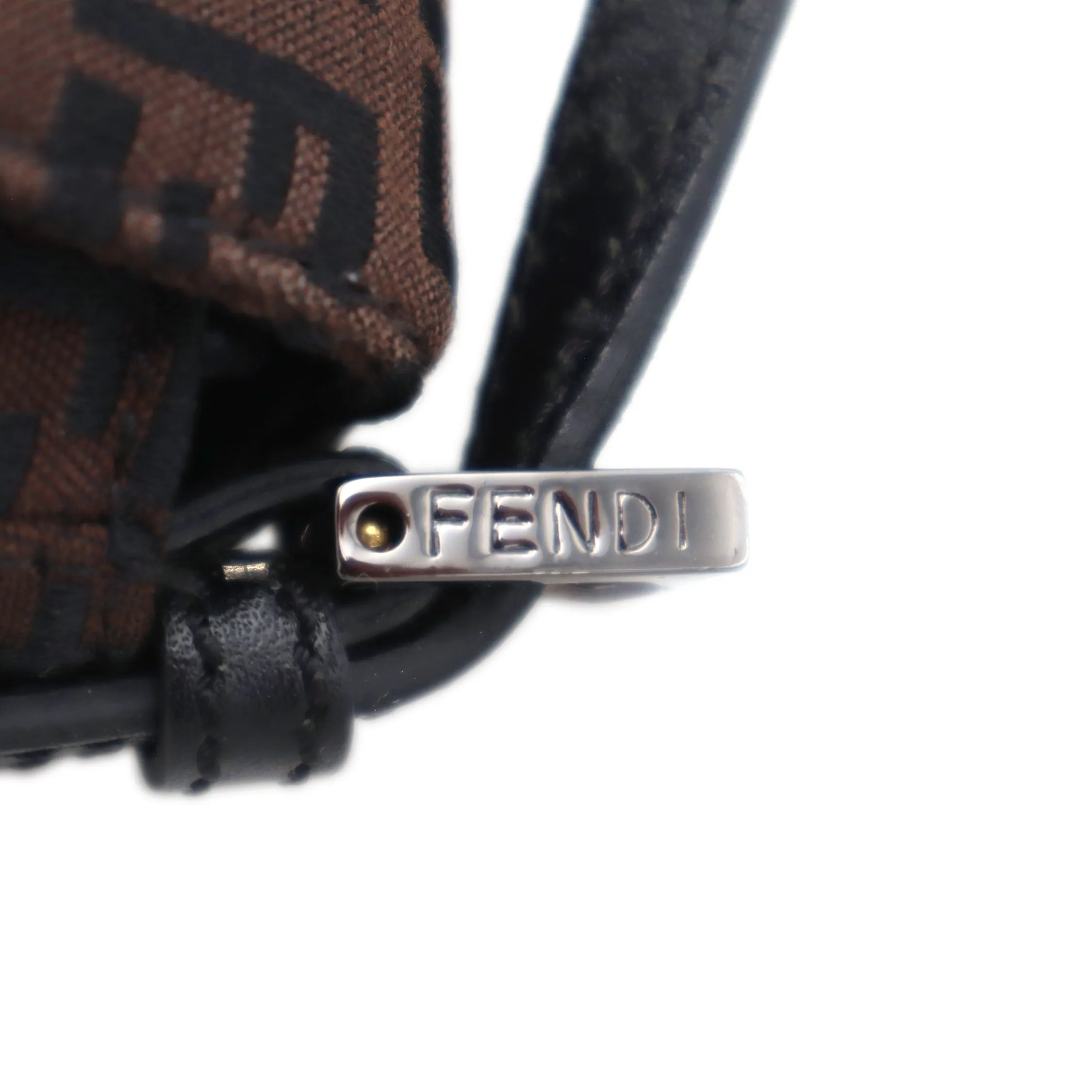 Fendi Zucchino Canvas Mini Mamma Baguette Shoulder Bag