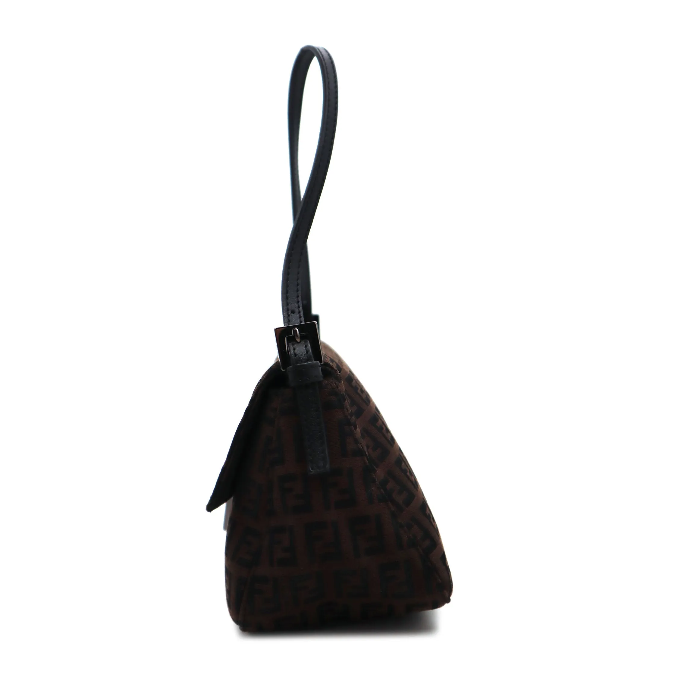 Fendi Zucchino Canvas Mini Mamma Baguette Shoulder Bag