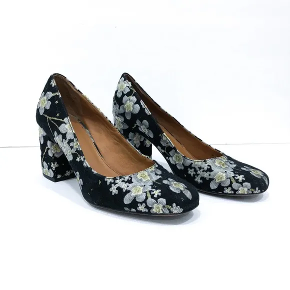 Franco Sarto Taisley Floral Brocade Block Pumps