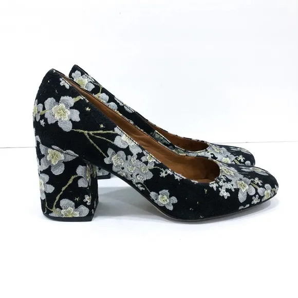 Franco Sarto Taisley Floral Brocade Block Pumps