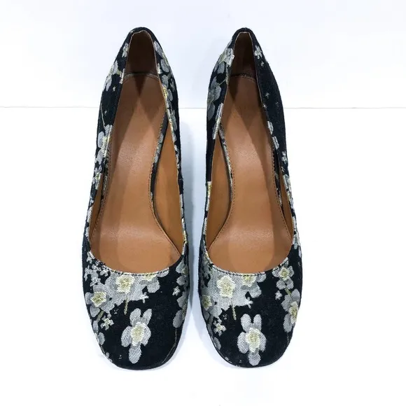 Franco Sarto Taisley Floral Brocade Block Pumps