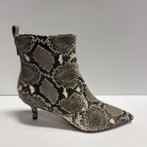 Franco Sarto Women’s Kura, Snake Print Ankle Bootie, Size 8.5 M