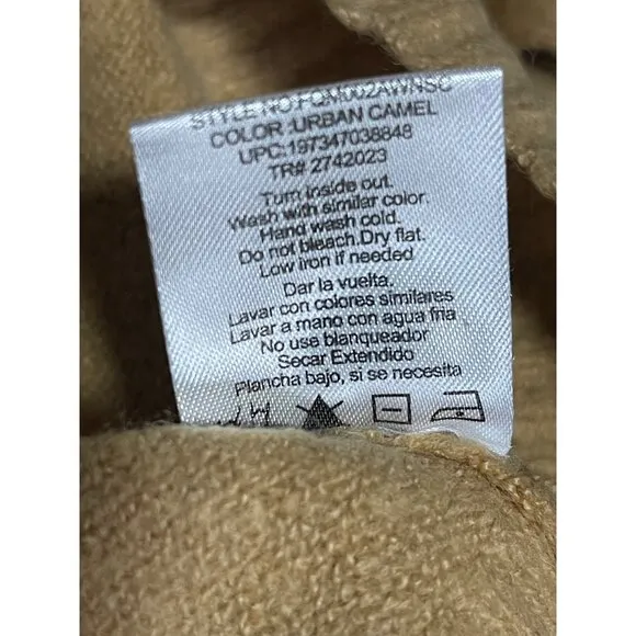 French Connection Essentials Sweater Womens Medium Fair Isle Camel