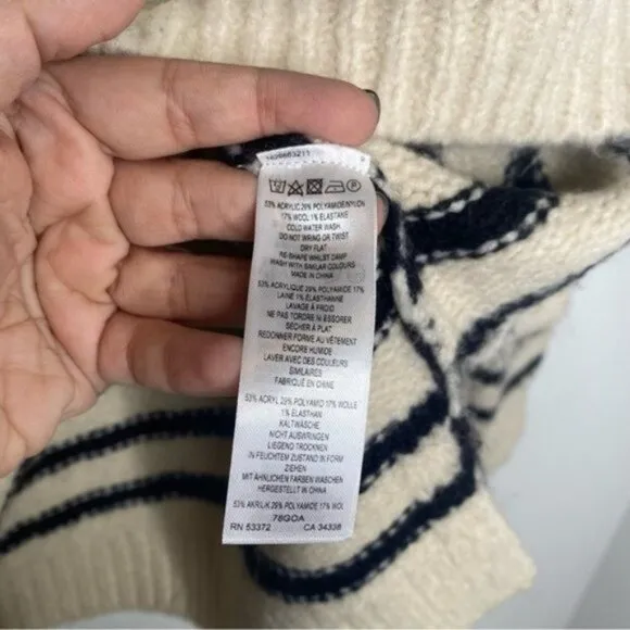 French Connection Norway High Neck Fair Isle Wool Sweater