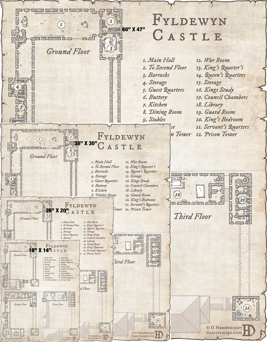 Fyldewyn Castle Fantasy Map